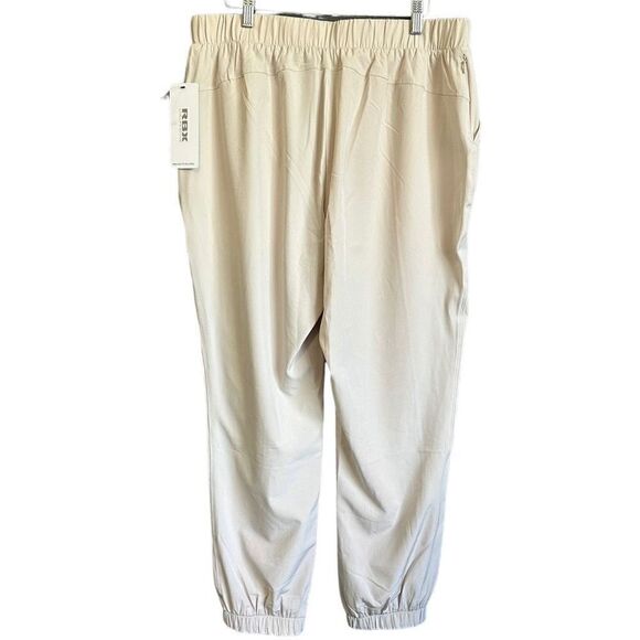 RBX Active Elastic Waist Jogger Lounge Pants Beige - Picture 2 of 9